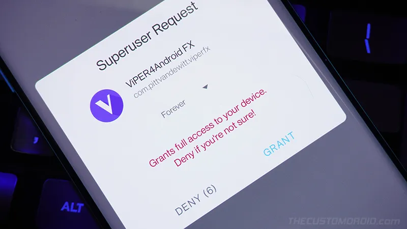 Grant root permissions to ViPER4Android on OnePlus 8/8 Pro/8T