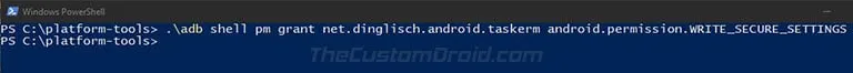 Grant 'WRITE_SECURE_SETTINGS' Permission to Tasker via an ADB Shell Command