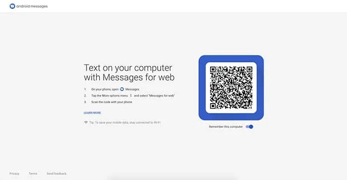 How to Set Up and Use Android Messages for Web - 1