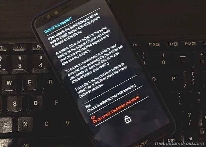 How to Unlock Bootloader on Huawei P20 - Unlock Confirmation