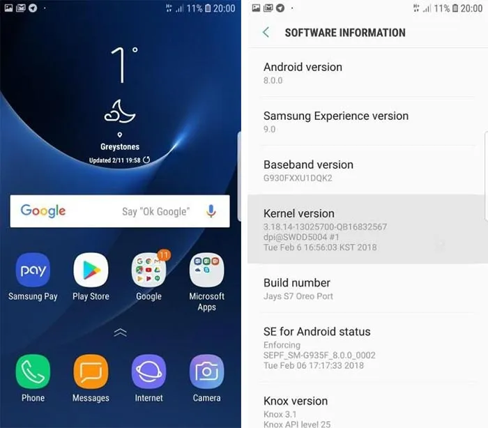 Install Android Oreo on Galaxy S7 Edge - Screenshots