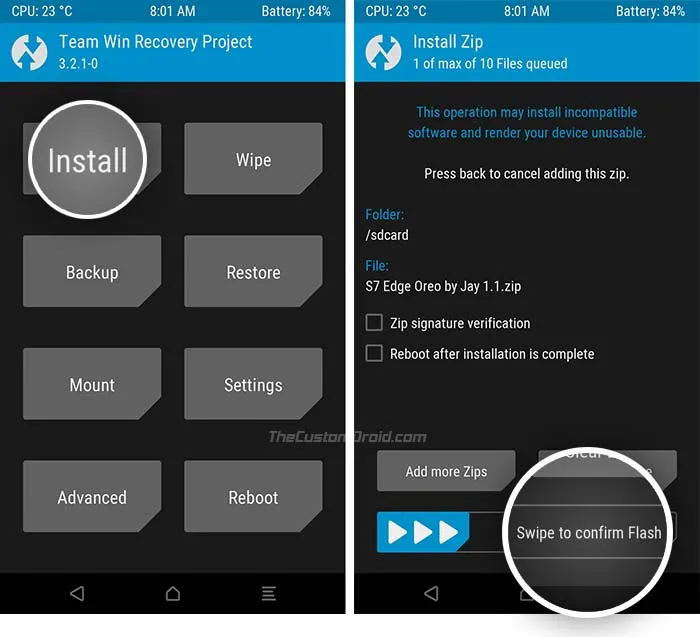 Install Android Oreo on Galaxy S7 Edge using TWRP