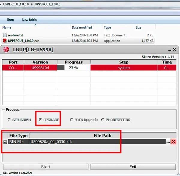 Install Android Oreo on Unlocked LG V30 - Flash KDZ using LG UP Tool