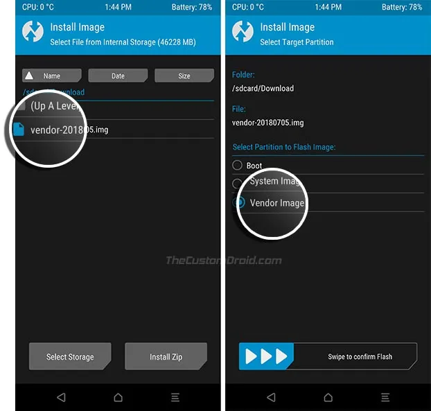 Install Android Pie GSI on Xiaomi Mi A1 - Flash Vendor Image