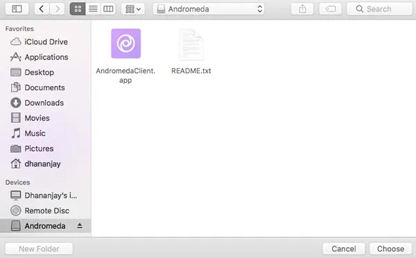 Install Custom Themes on Android Oreo Andromeda macOS Select Image