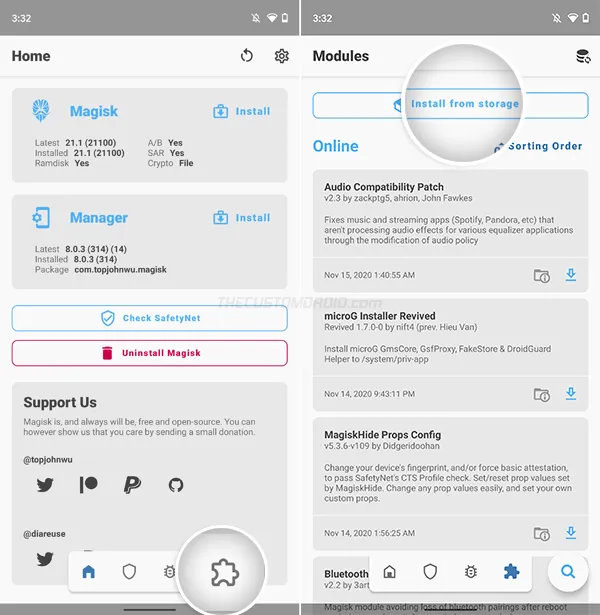 Install FOSSAPPS Magisk Module - Select 'Install from storage' option in Magisk Manager