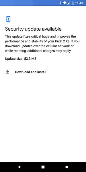Install February 2018 Security Patch OTA