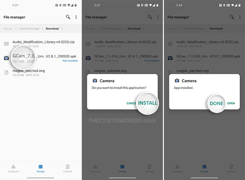 Installing Google Camera Port APK on OnePlus 8/8 Pro