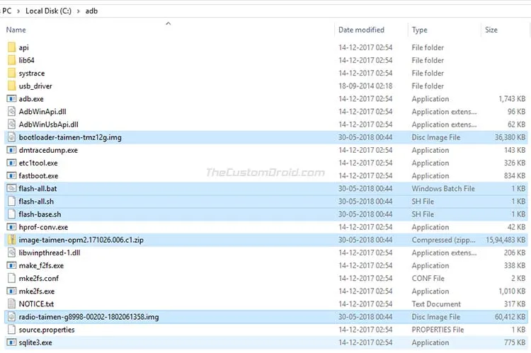 Install June 2018 Android Security Patch Factory Image - Extracted Files