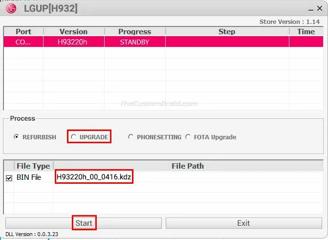 Install Android Oreo on T-Mobile LG V30 using LG UP Tool
