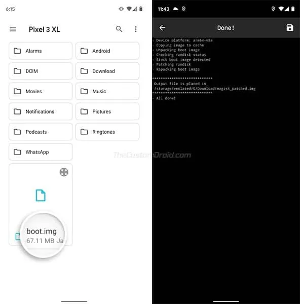 Patch Stock Boot Image using Magisk Manager