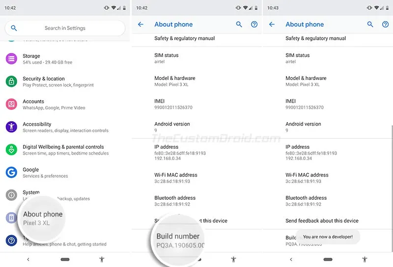 Install OTA Updates on Rooted Android Devices - Enable Developer Options