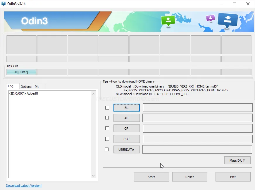 Samsung Galaxy S20 Odin Flash Tool