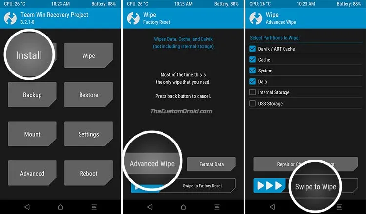 Install Resurrection Remix 6.0 ROM - TWRP Wipe