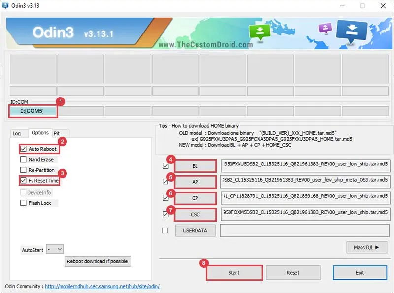 Install Samsung Galaxy Note 8 Android Pie (One UI) Update using Odin