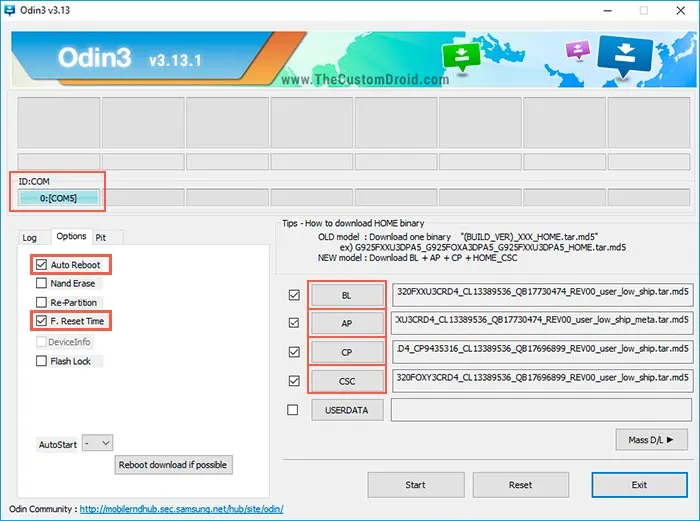 Install Samsung Stock Firmware on Galaxy Devices using Odin Tool