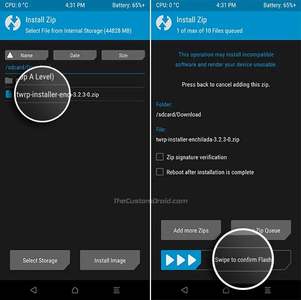 Install TWRP Recovery on OnePlus 6 - TWRP Installer