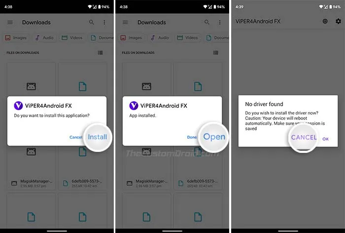 Install ViPER4Android v2.7.1.0 APK on Android 10 Device - Do Not Install Drivers Yet