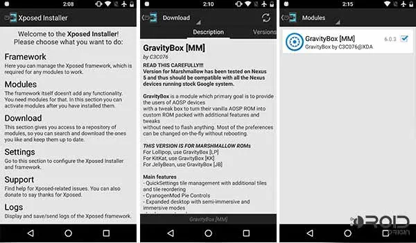 Xposed Framewrok Screenshots