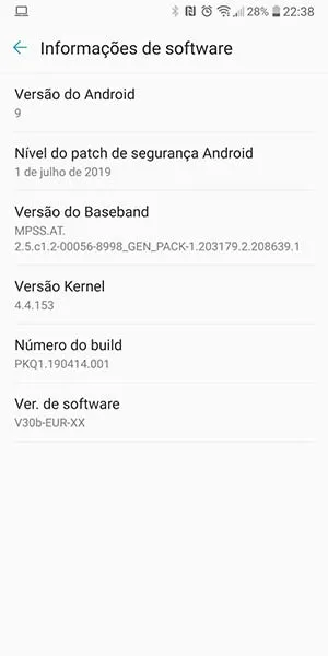 LG V30/V30+/V30S Android Pie Update - Software Information