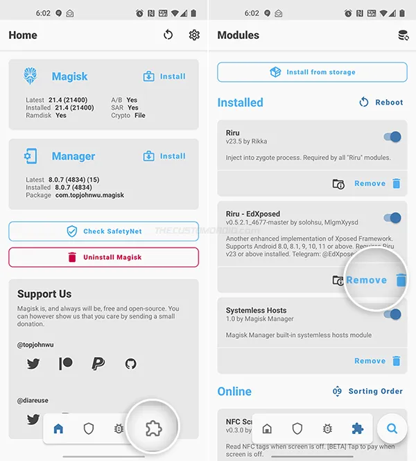 Remove EdXposed first to install LSPosed Xposed Framework