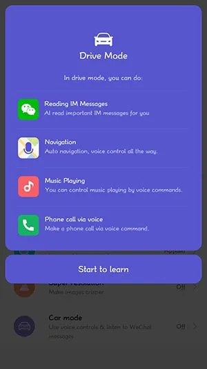 MIUI 10 China Developer ROM - Drive Mode Screenshot