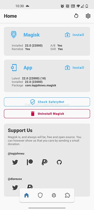 Magisk successfully updated to v22.0