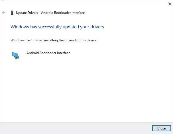 Manually Install Xiaomi USB Drivers - Installation Successful