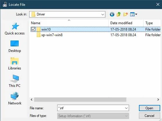 Manually Install Xiaomi USB Drivers - Locate the USB Driver File