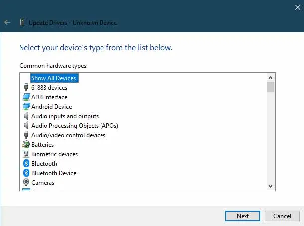 Manually Install Xiaomi USB Drivers - Show All Devices