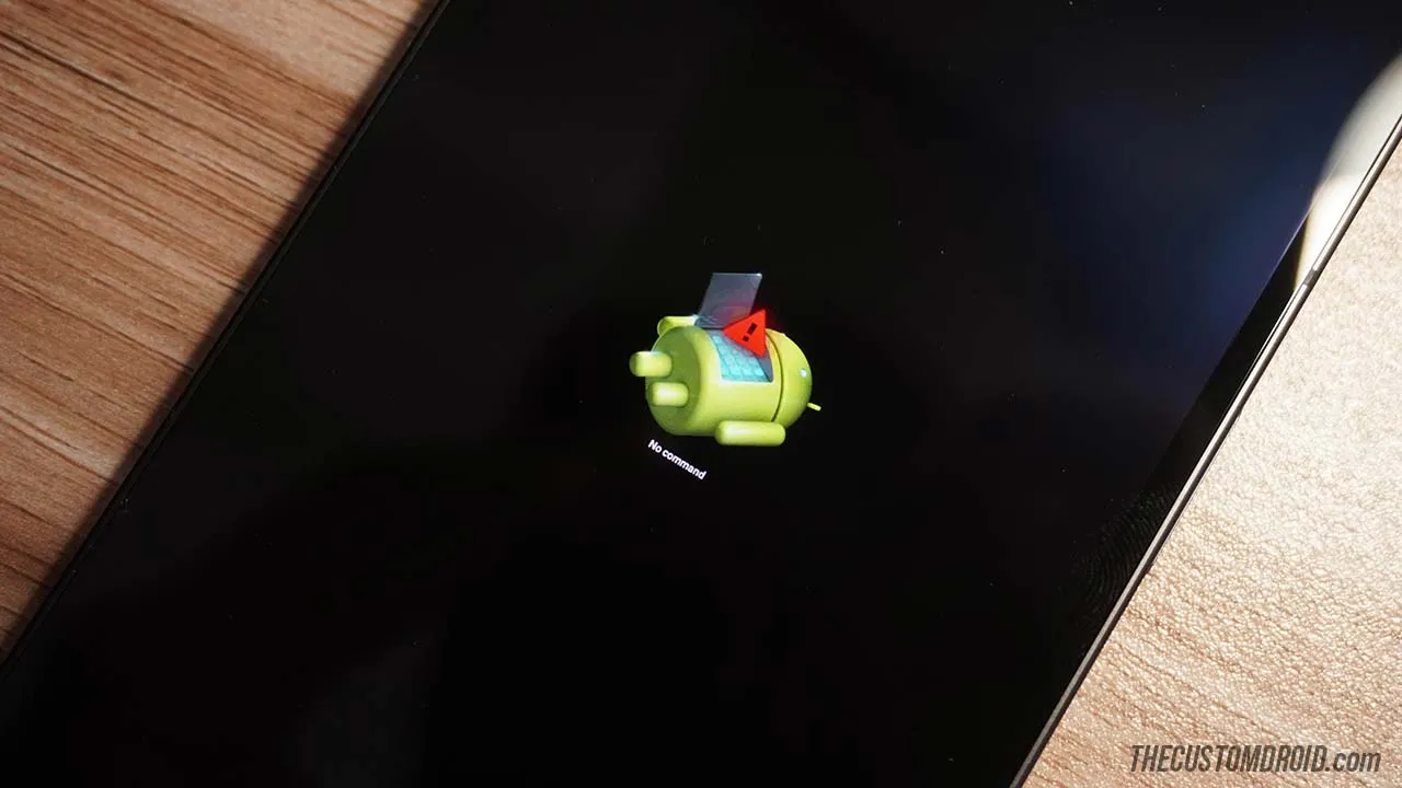 Stock Recovery 'No command' screen on Nothing Phone 1