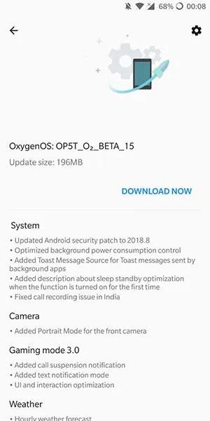 OnePlus 5/5T OxygenOS Open Beta 17/15 OTA