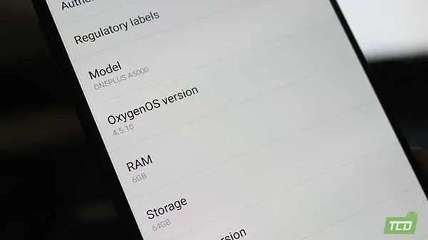 OnePlus 5 OxygenOS 4.5.10 Update - Settings > About phone