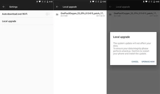 OnePlus 5 OxygenOS 4.5.10 Update - Install using Local Upgrade