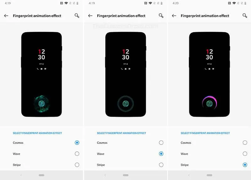 OnePlus 6T Screen Unlock - Fingerprint Animation Effect