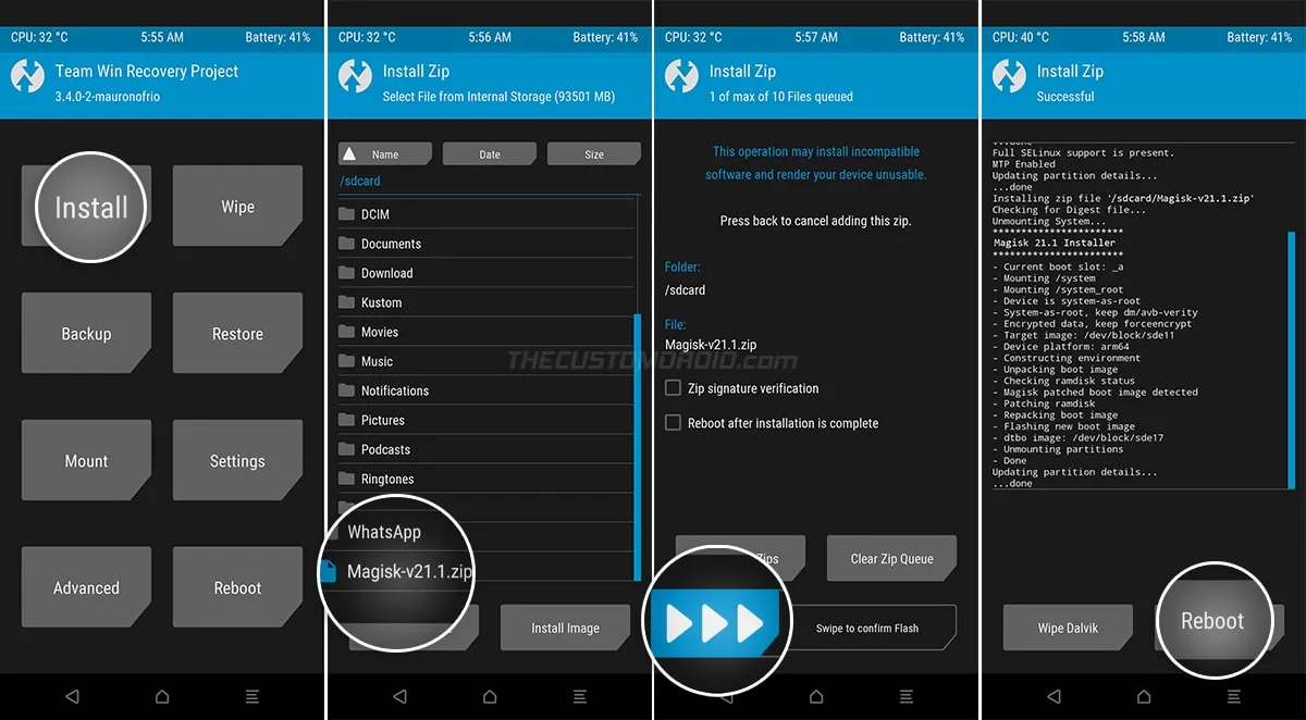 Flash Magisk using TWRP to root OnePlus 7/7 Pro