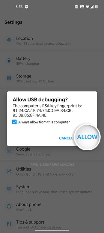 Boot OnePlus 8 (Pro) into Fastboot & Recovery Modes using ADB