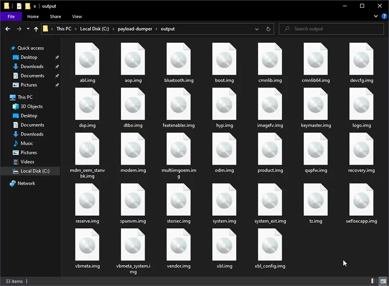 Payload.bin extracted successfully