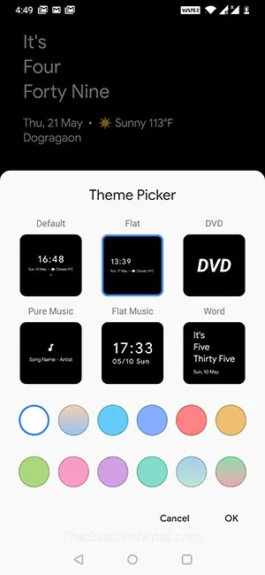 OnePlus OPAodMod Settings - Theme Picker