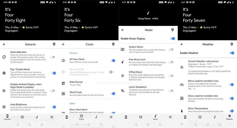 Use OPAodMod Settings to Customize Always-On Display on OnePlus