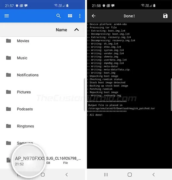 Patch the AP Firmware File with Magisk to Root Samsung Galaxy Note 10/10+