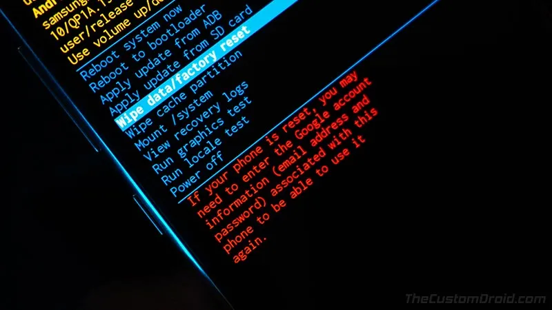 Perform Factory Reset on Snapdragon Galaxy Note 8