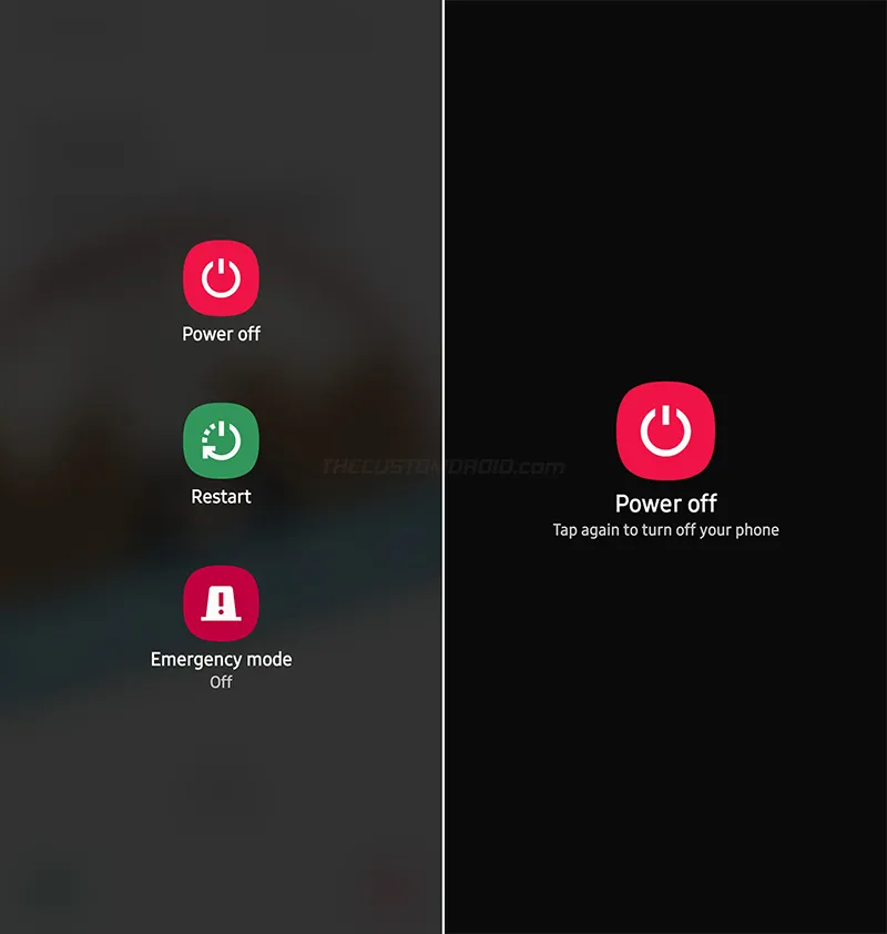 Power off the Galaxy S20