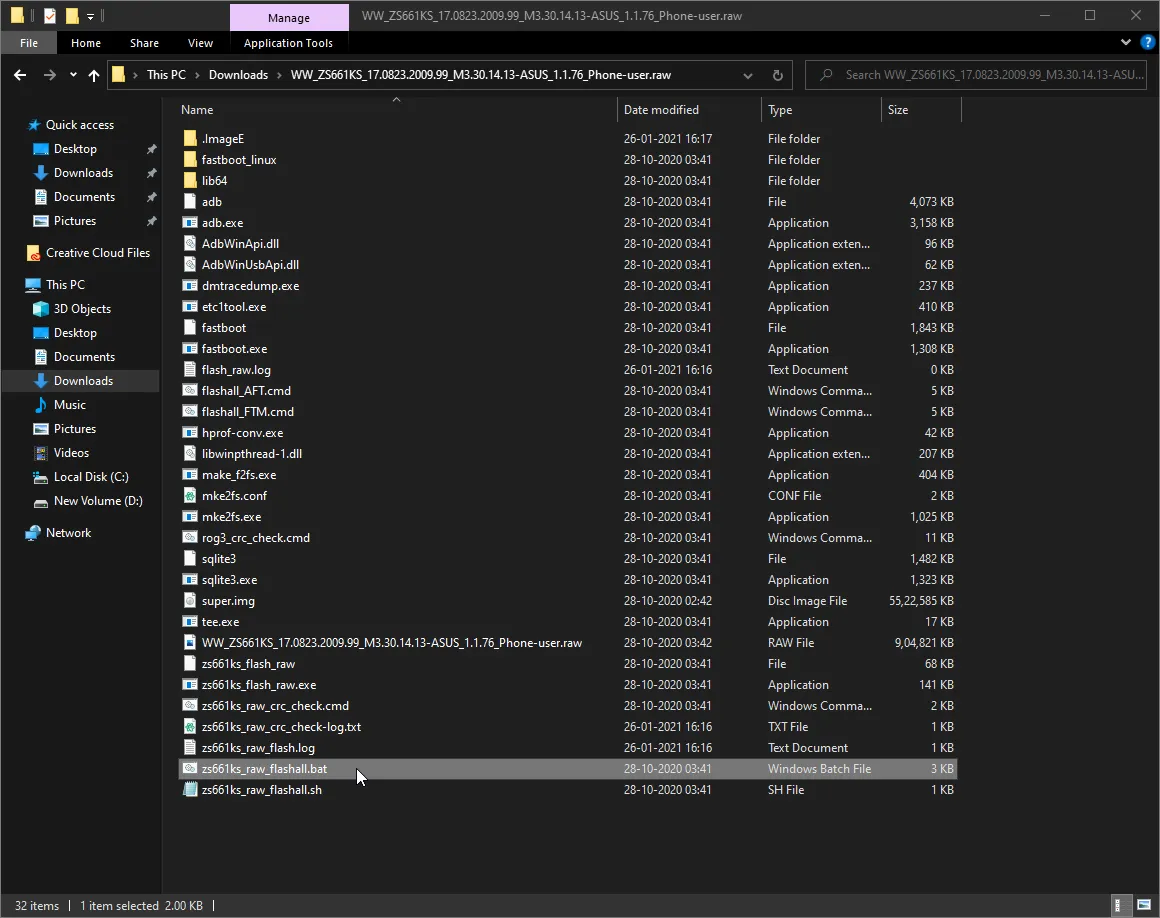Flash Global RAW Firmware on ROG Phone 3 Tencent edition