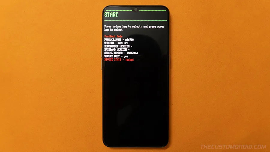 Boot Realme Phone into Fastboot Mode