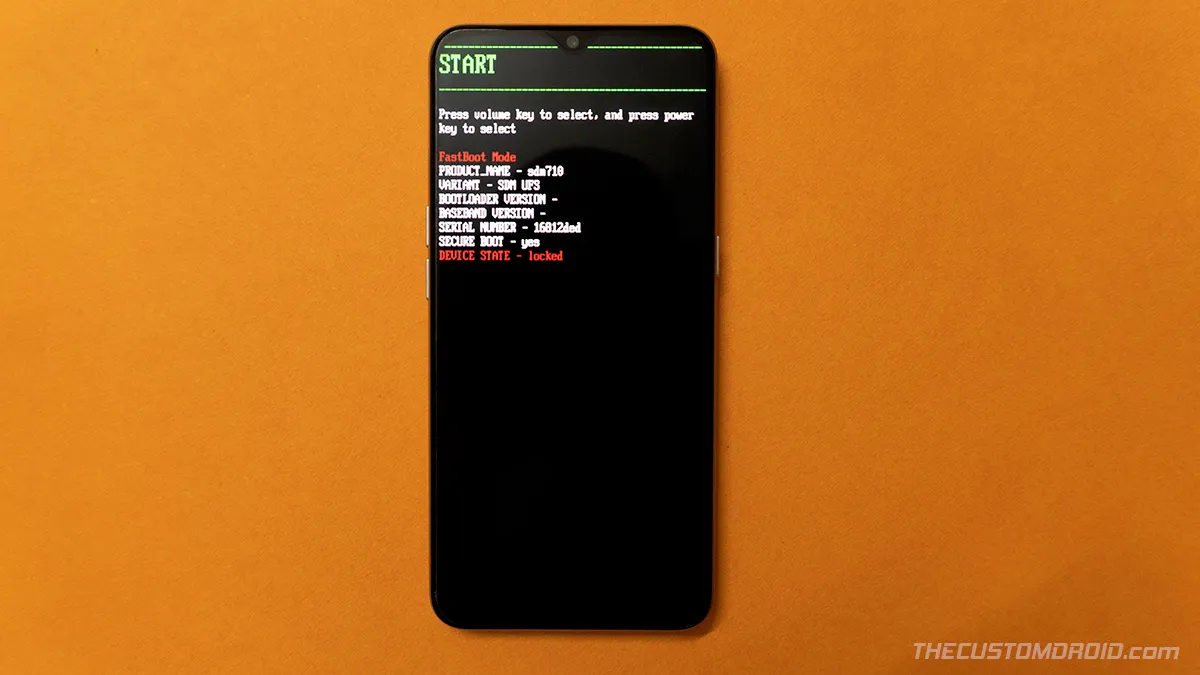 Realme X2 Pro Fastboot Mode