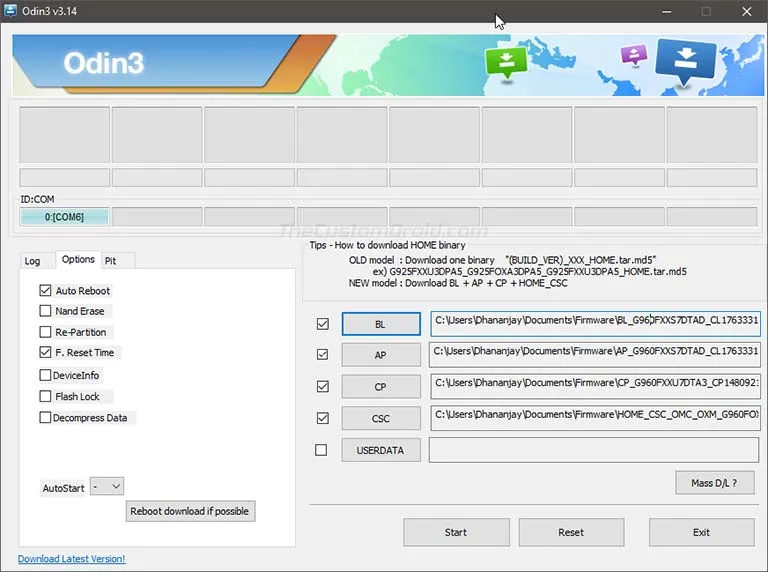 Flash the Stock Firmware on Galaxy S10 using Odin