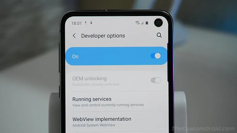 Ensure that 'OEM Unlocking' is turned ON in Samsung Galaxy S10