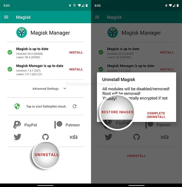 Restore Stock Boot Image on ROG Phone 2 via Magisk Manager