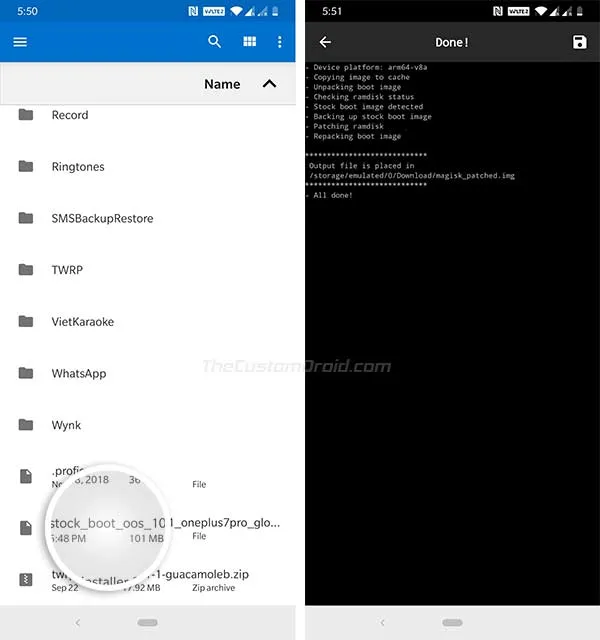 Root OnePlus (Pro) - Patch Stock Boot Image using Magisk Manager